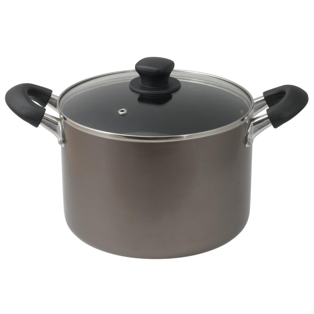 アテーナライフ　ふっ素樹脂加工深型両手鍋　ＩＨ対応　２２ｃｍ