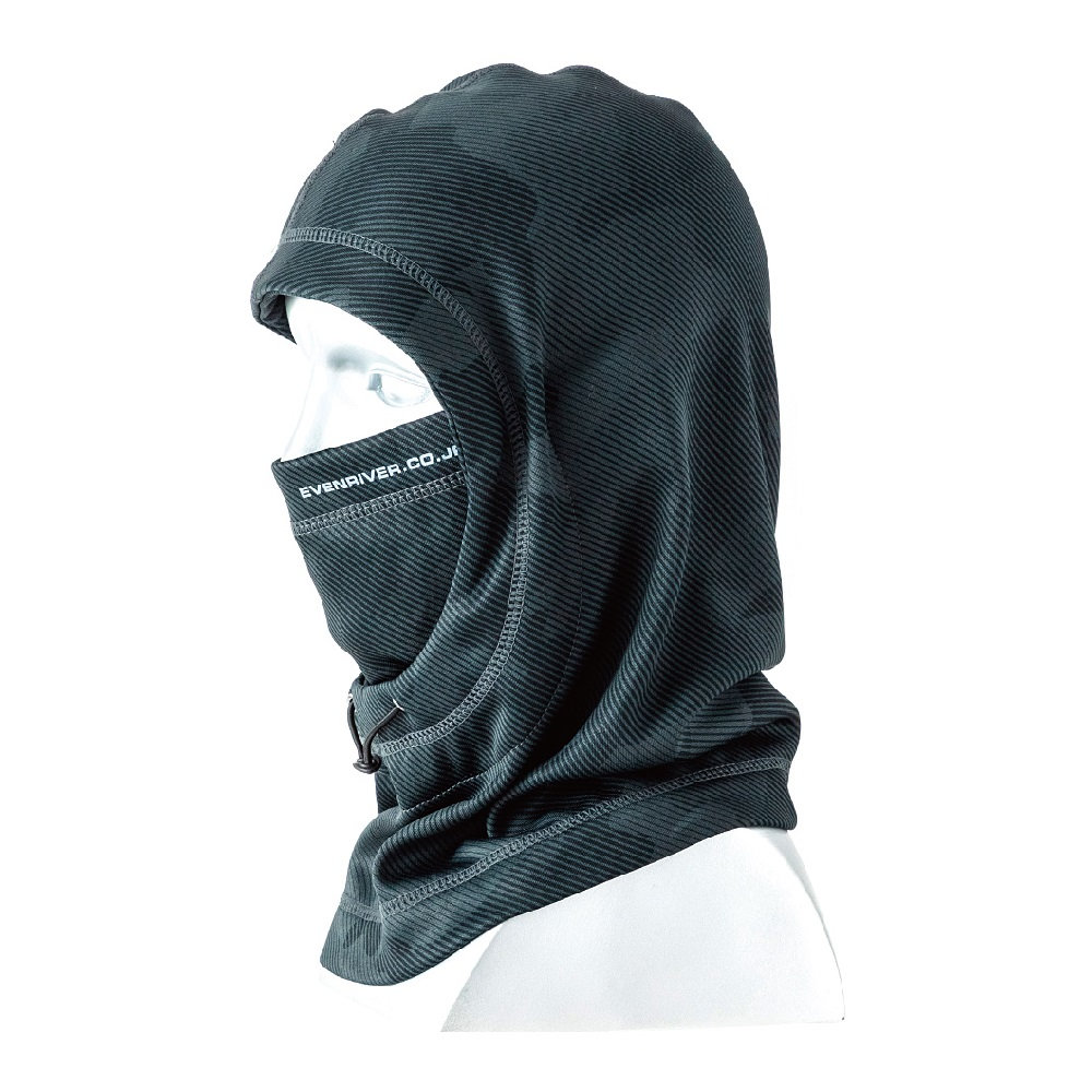 イーブンリバー　ヒートボディ　フーディネックウォーマー　カモフラブラック　ＧＴＨ－０１