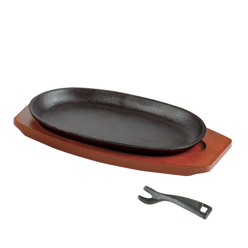 スプラウト鉄鋳物製ステーキ皿小判型２３×１３ｃｍ