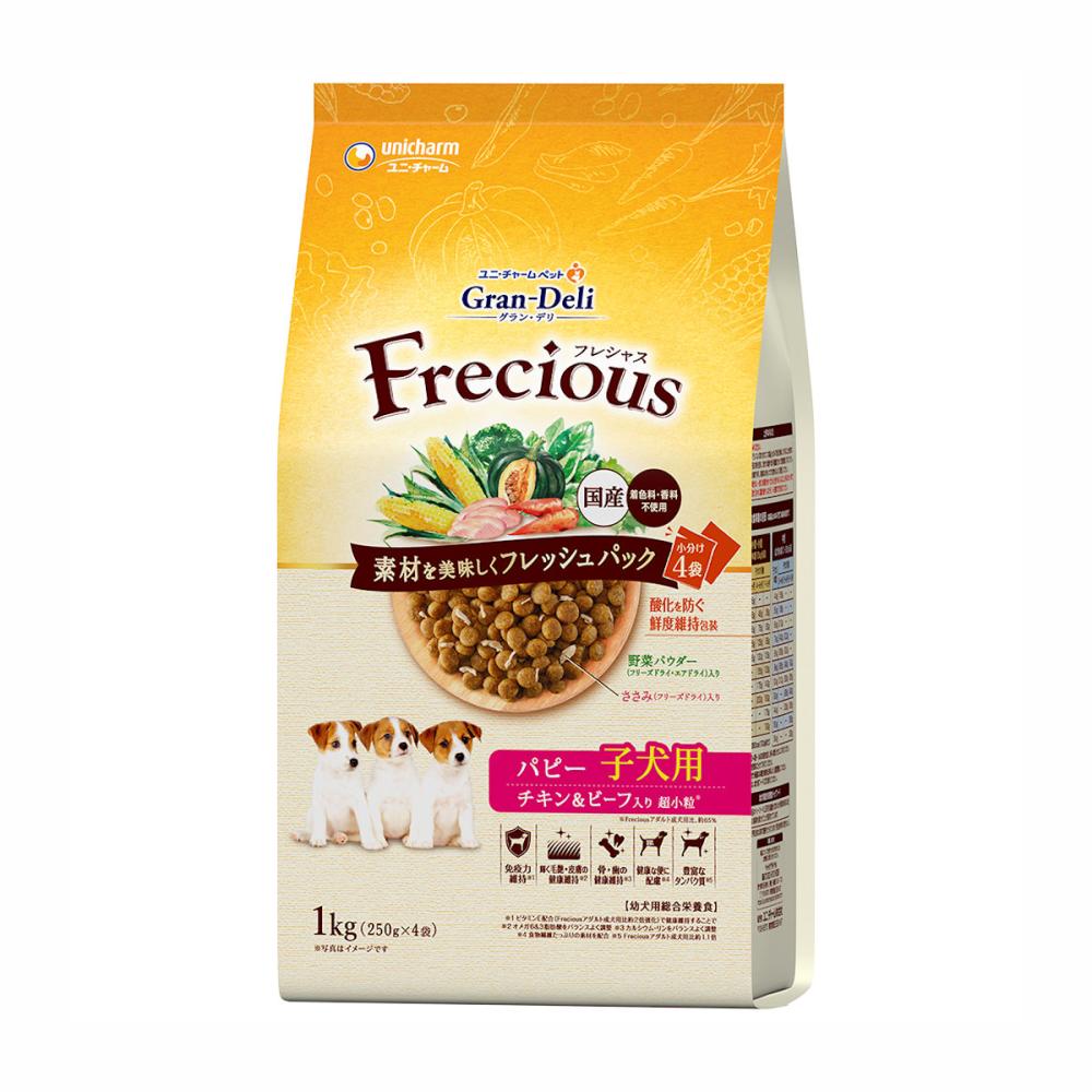 ユニ・チャーム　グラン・デリ　Ｆｒｅｃｉｏｕｓ（フレシャス）　子犬用　チキン＆ビーフ入り　１ｋｇ