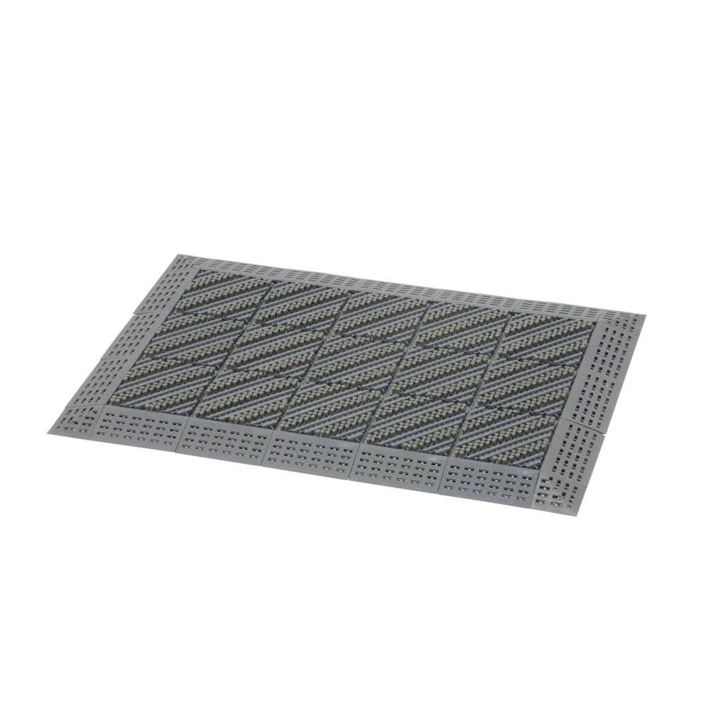 ブラシ玄関マット　屋外用　グレー　６０×９０ｃｍ