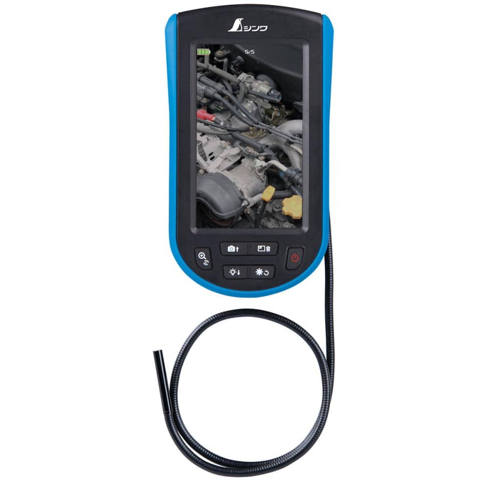 シンワ測定　モニタリングスコープ　Ｄ　カメラ径５．２　ポータブル　４．３インチ液晶　Ｎｏ．７４１７７