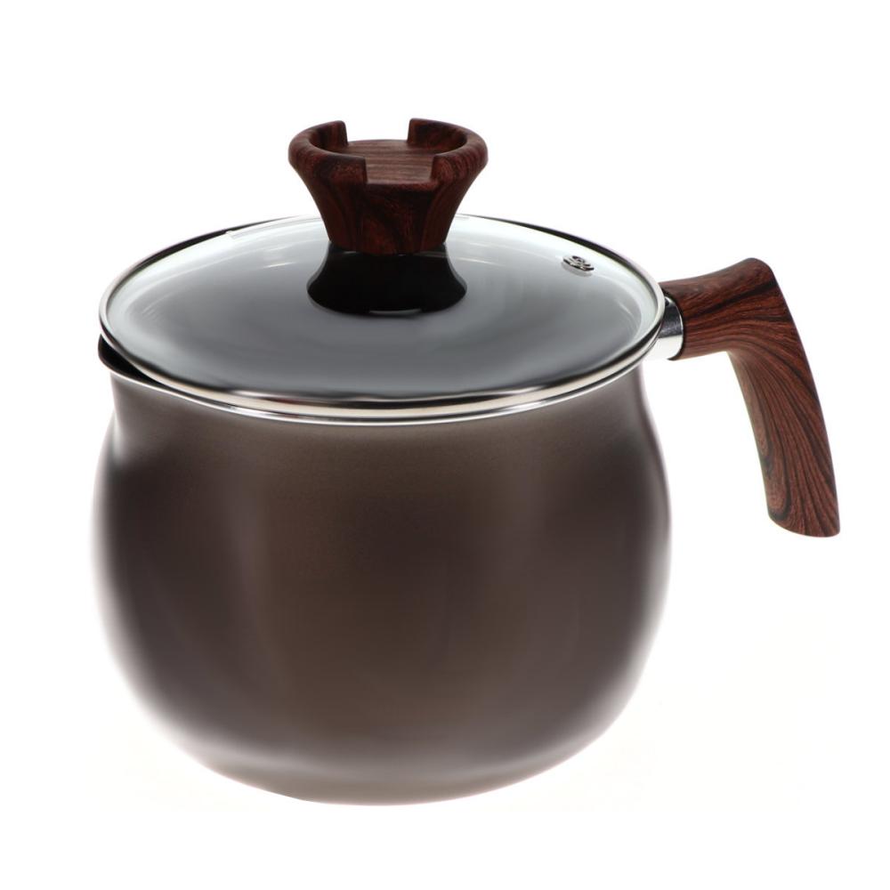 アテーナライフ　ＩＨ対応　ふっ素加工マルチポット　ブラウン　３．０Ｌ