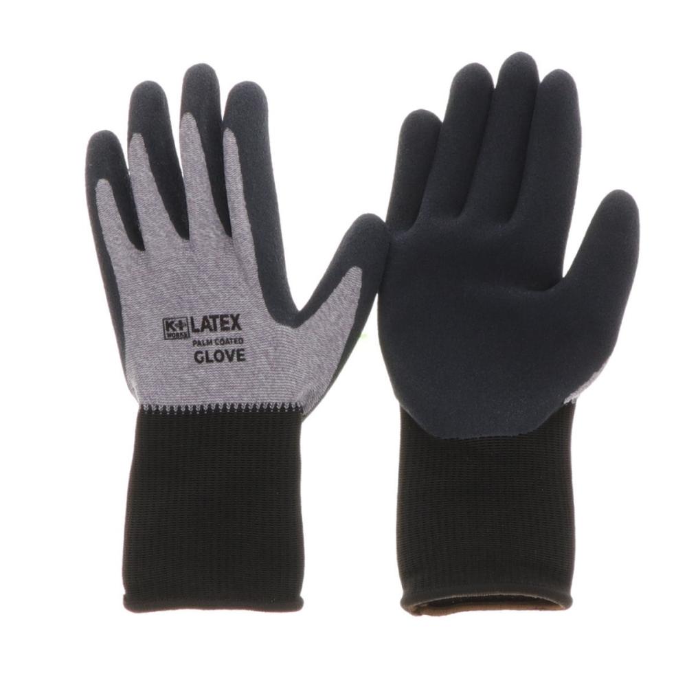 Ｋ＋ＷＯＲＫＳ　ゴム背抜き手袋　杢グレー　Ｌ