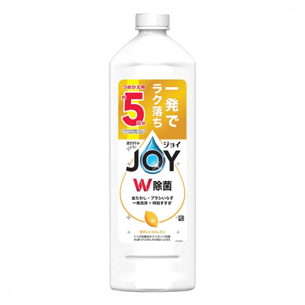 Ｐ＆Ｇ　ジョイ　Ｗ除菌　食器用洗剤　贅沢シトラスレモン　詰め替え用　特大　６７０ｍＬ