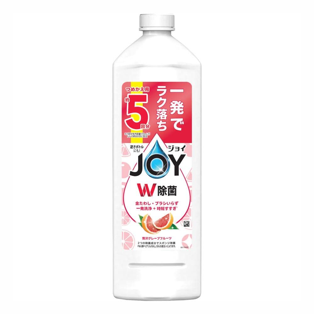 Ｐ＆Ｇ　ジョイ　Ｗ除菌　食器用洗剤　贅沢グレープフルーツ　詰め替え用 特大　６７０ｍＬ