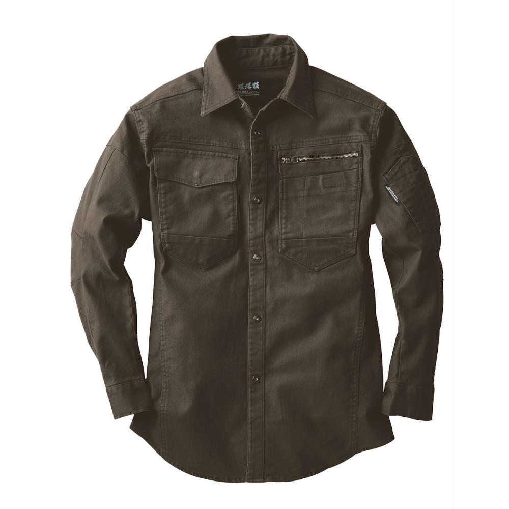 ジーベック　長袖シャツ　ＬＬ　アーミーグリーン　２１７４