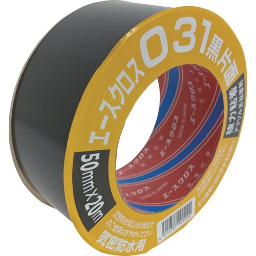光洋化学　エースクロス０３１　黒　片面　５０ｍｍ×２０ｍ