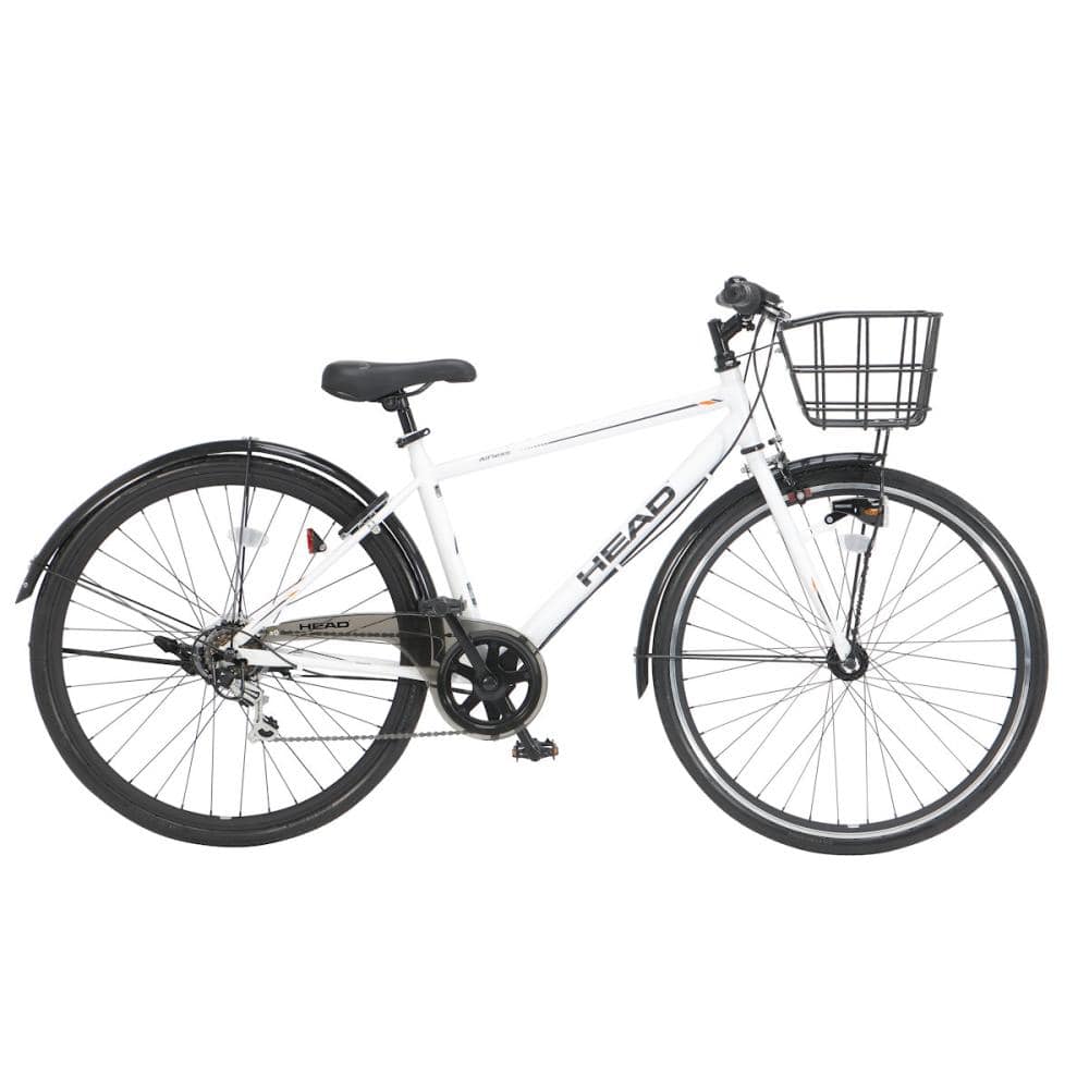 武田産業　ＨＥＡＤ　カゴ付クロスバイク　２７インチ　マットホワイト　２７６