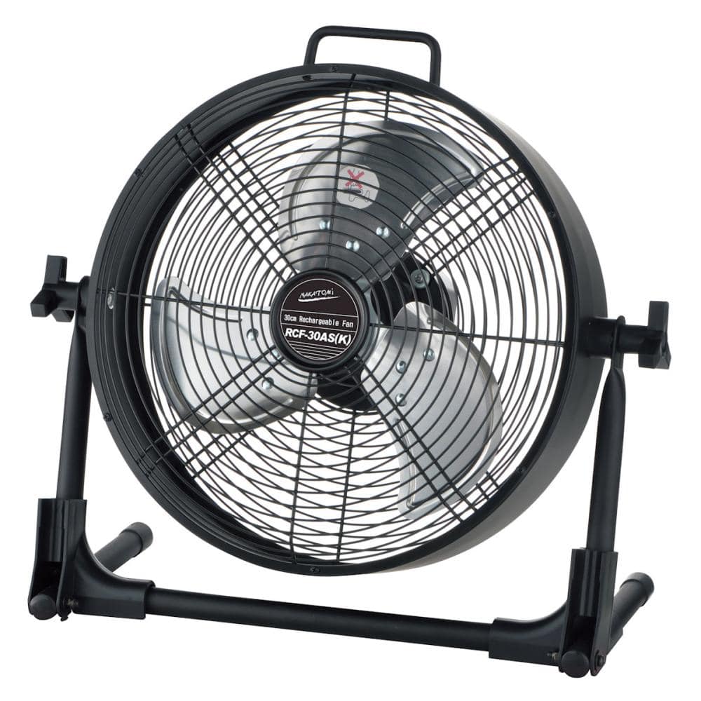 ナカトミ　３０ｃｍアルミ充電ファン　ＲＣＦ－３０ＡＳ