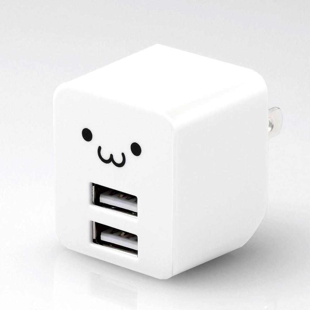 エレコム　ＡＣ充電器　２．４Ａ出力　ホワイト　ＭＰＡ－ＡＣＵＸ０２ＷＦ