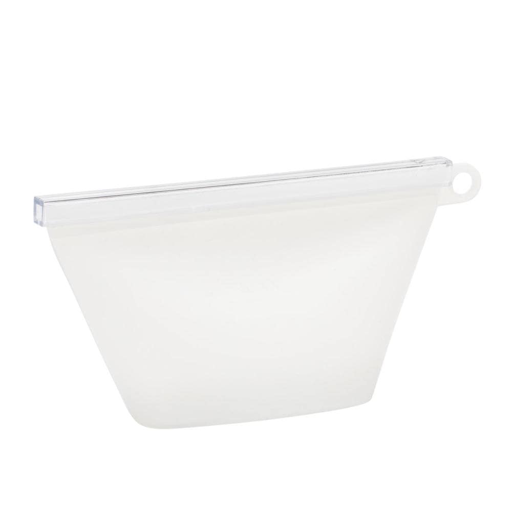 アテーナライフ　繰り返し使えるシリコーン保存袋　Ｓ　３４０ｍＬ　ホワイト