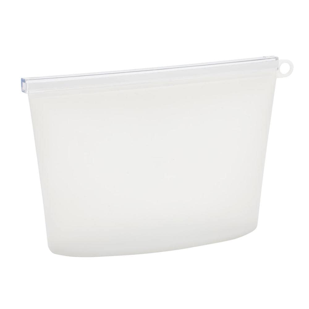 アテーナライフ　繰り返し使えるシリコーン保存袋　Ｌ　１．０Ｌ　ホワイト