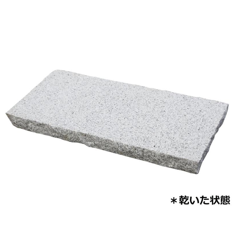 你的品牌名　御影石　一面ビシャン　３０×６０×５ｃｍ　白