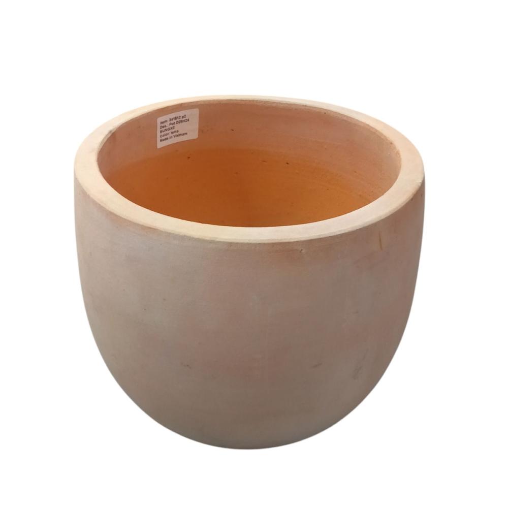 Ｂｒｅｅｚｙ　Ｇｒｅｅｎ　テラコッタラウンドポット　９号　２９ｃｍ