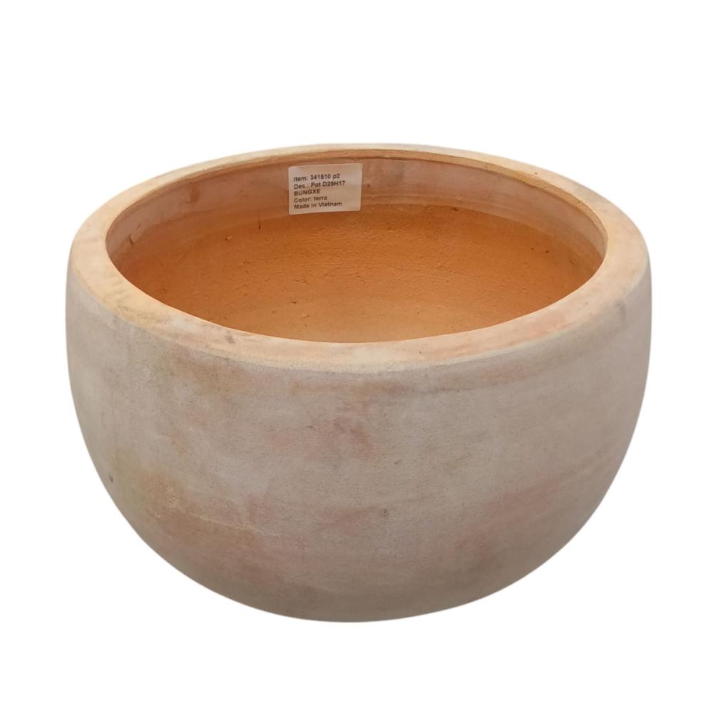 Ｂｒｅｅｚｙ　Ｇｒｅｅｎ　テラコッタシャローポット　１０号　２９ｃｍ