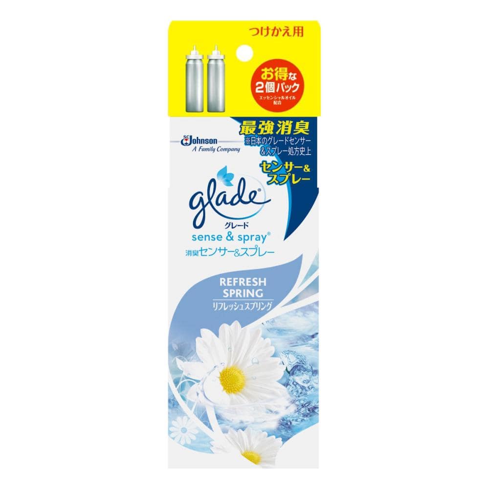 ジョンソン　グレード消臭センサー＆スプレー　リフレッシュスプリング　付け替え用２個パック