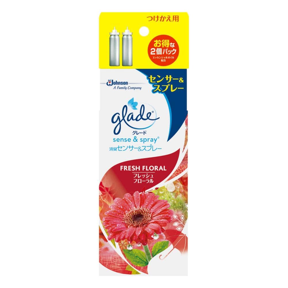 ジョンソン　グレード消臭センサー＆スプレー　フレッシュフローラル　付け替え用２個パック