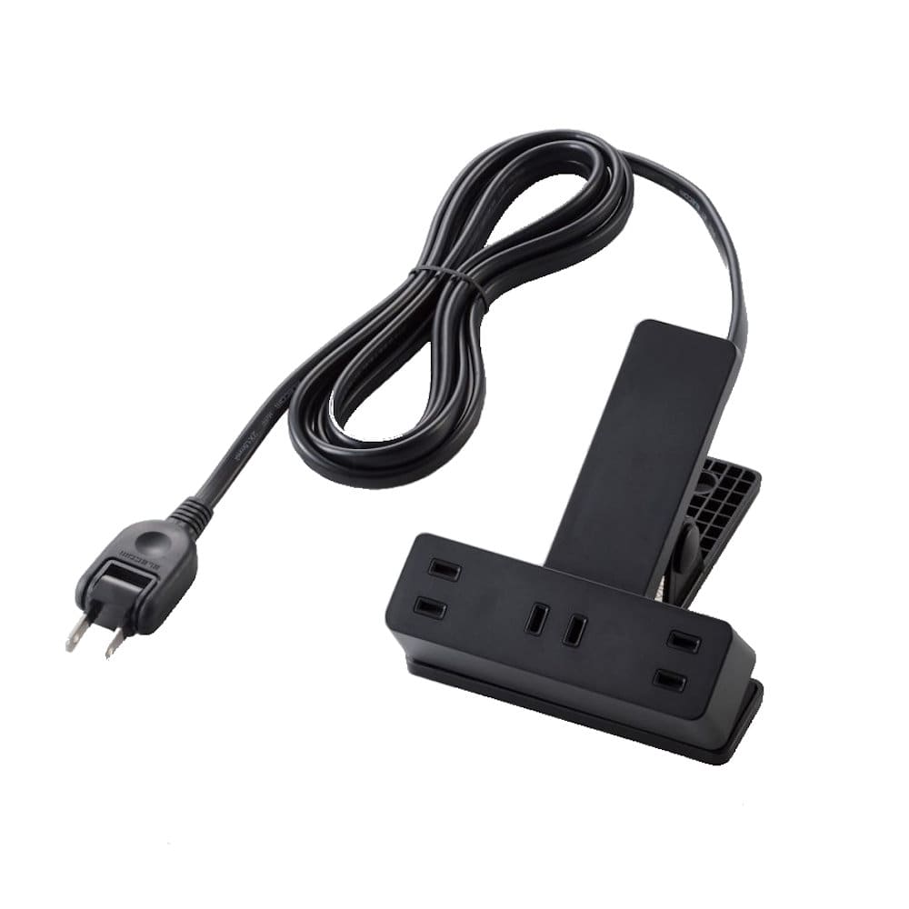 エレコム　電源タップ　クリップタップ　３個口２．５ｍ　ブラック　Ｔ－ＫＦ０３－２３２５ＢＫ