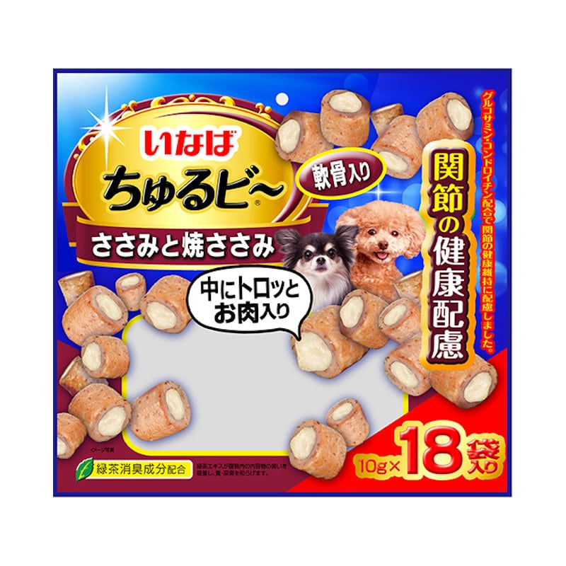 いなば　ちゅるビ～　ささみと焼ささみ　軟骨入り関節の健康配慮　１０ｇ×１８袋