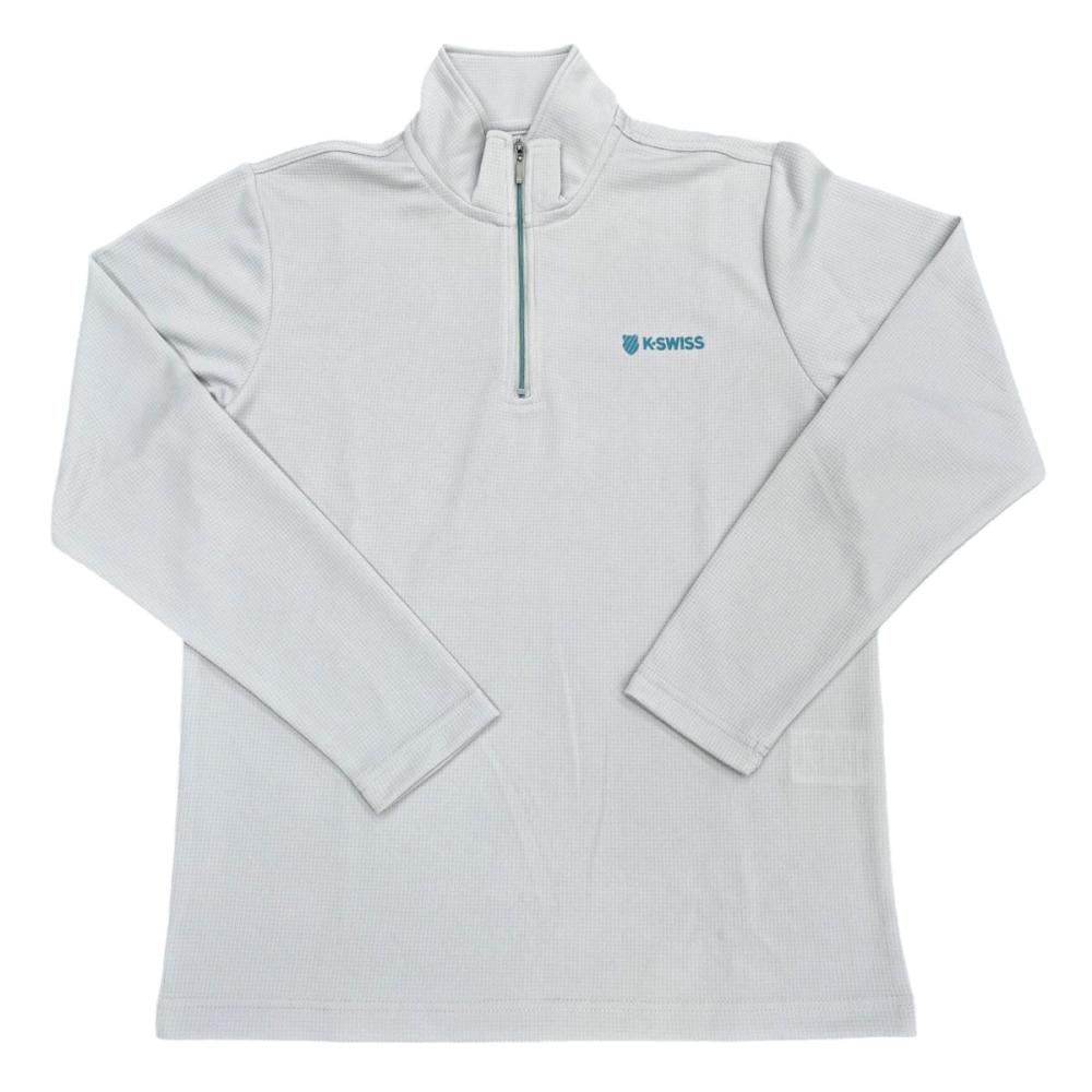 Ｋ－ＳＷＩＳＳ　ワッフルハーフＺＩＰ長袖Ｔ　グレー　Ｌ　ＫＤ２０３ＫＳ