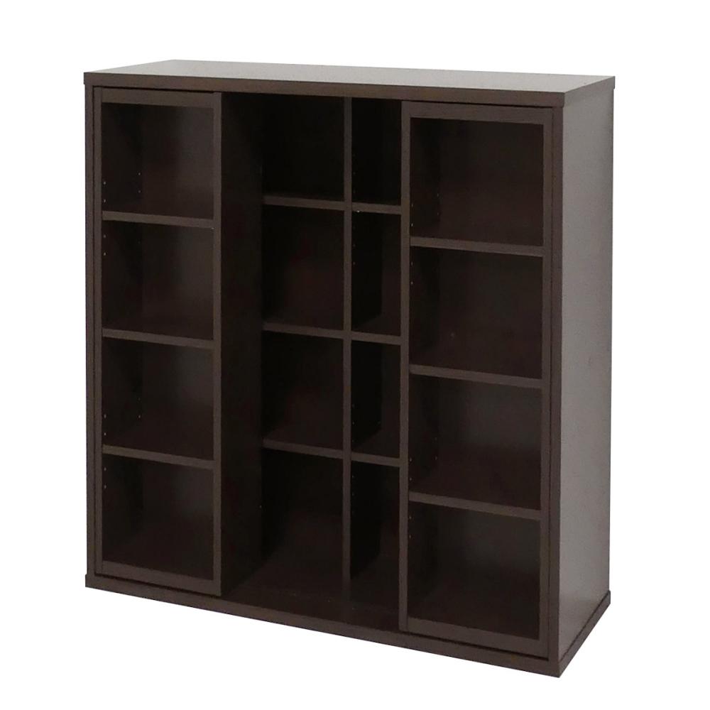 クロシオ　深型スライドシェルフ　ダークブラウン　幅９０×高さ９３ｃｍ　２５２１７