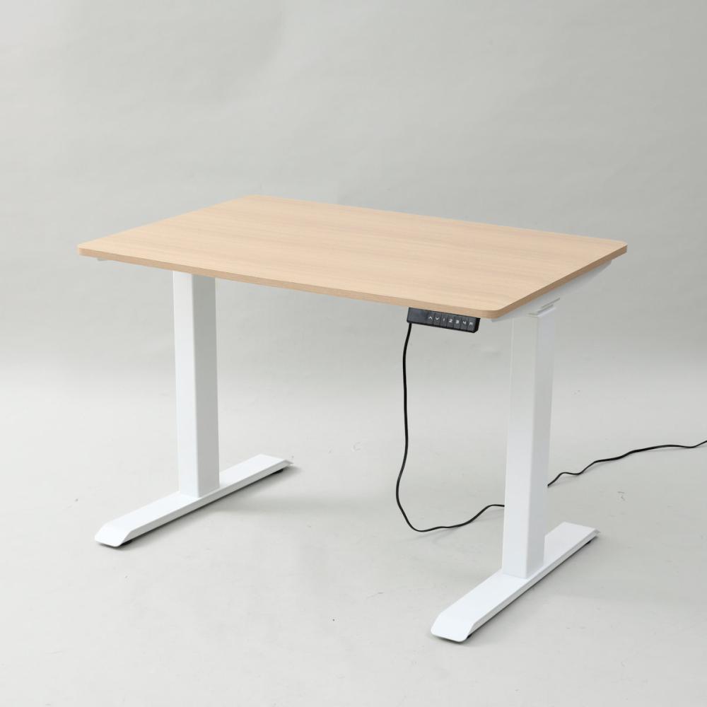 電動昇降デスク　幅１００×高さ７１～１１７×奥行７０ｃｍ　ウッドナチュラル／マットホワイト　ＥＬＤ－ＦＳ（ＷＮ／ＭＷＨ）／Ｔ１０００