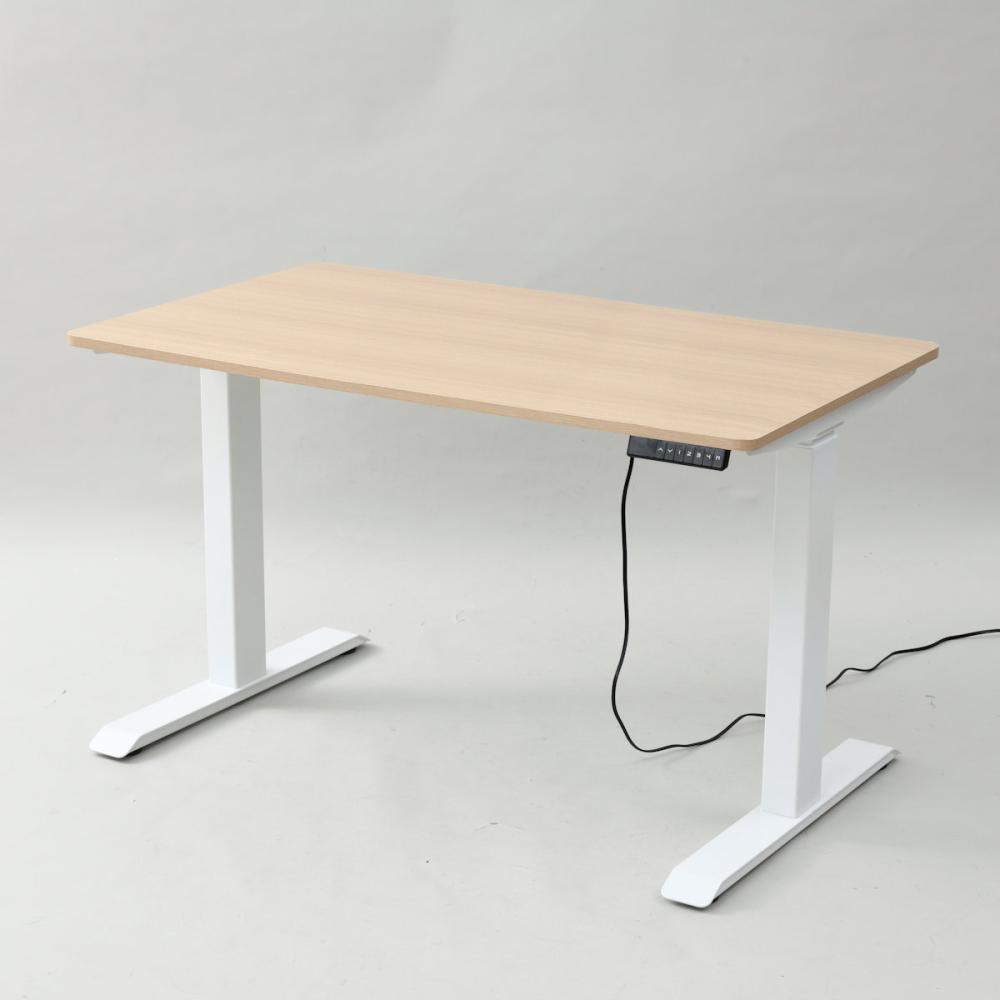 電動昇降デスク　幅１２０×高さ７１～１１７×奥行７０ｃｍ　ウッドナチュラル／マットホワイト　ＥＬＤ－ＦＳ（ＷＮ／ＭＷＨ）／Ｔ１２００