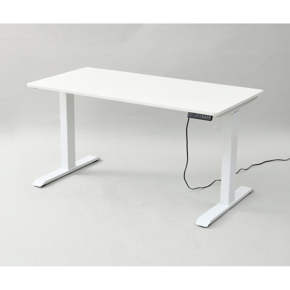 電動昇降デスク　幅１４０×高さ７１～１１７×奥行７０ｃｍ　マットホワイト　ＥＬＤ－ＦＳ（ＭＷＨ）／Ｔ１４００