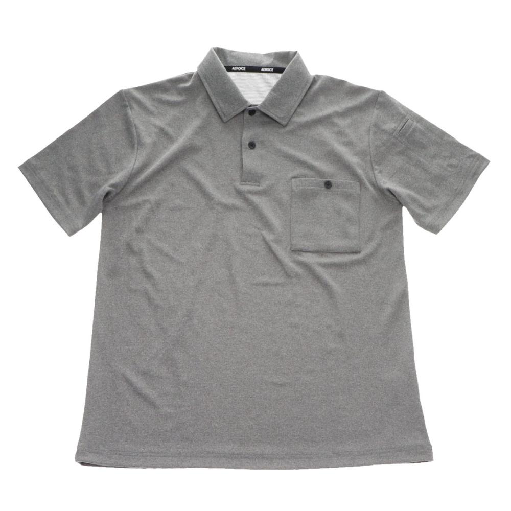 Ｋ＋ＷＯＲＫＳ　エアロドライ　持続冷感ポロシャツ　グレー　３Ｌ　Ｋ２３
