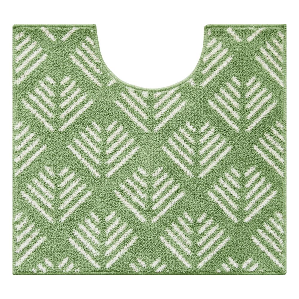 オカトー　ナチュラルトイレマット　フィッシュ　５５×６０ｃｍ　グリーン