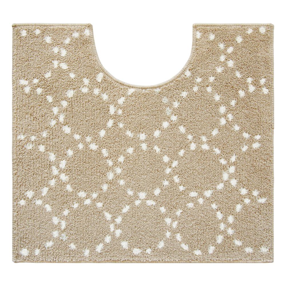 オカトー　ナチュラルトイレマット　ドット　５５×６０ｃｍ　ベージュ