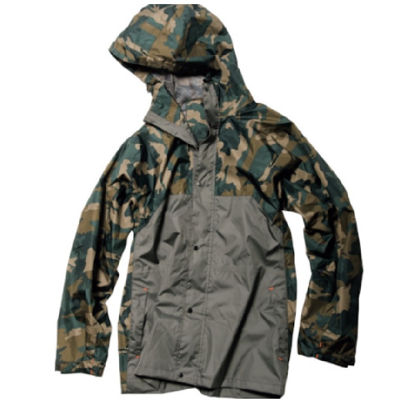 マック　クロスオーバーレインスーツ　グリーンカモ　ＥＬ　ＡＳ８５１０