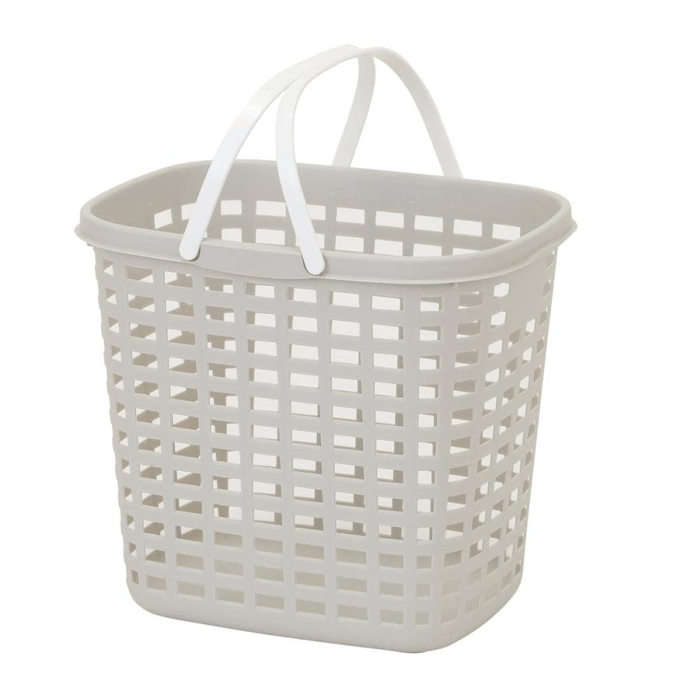アテーナライフ　ランドリーバスケット　ライトグレー　Ｌ