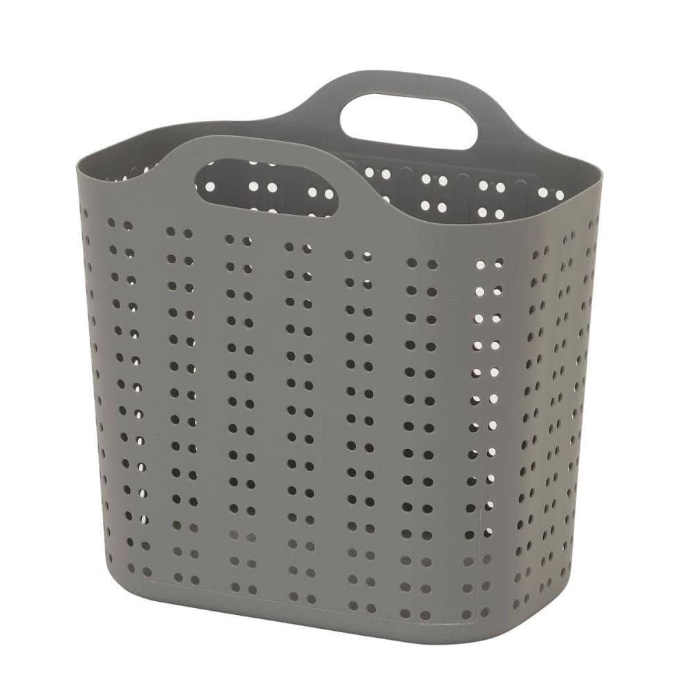アテーナライフ　ランドリーバスケット　オーバル　グレー　Ｌ