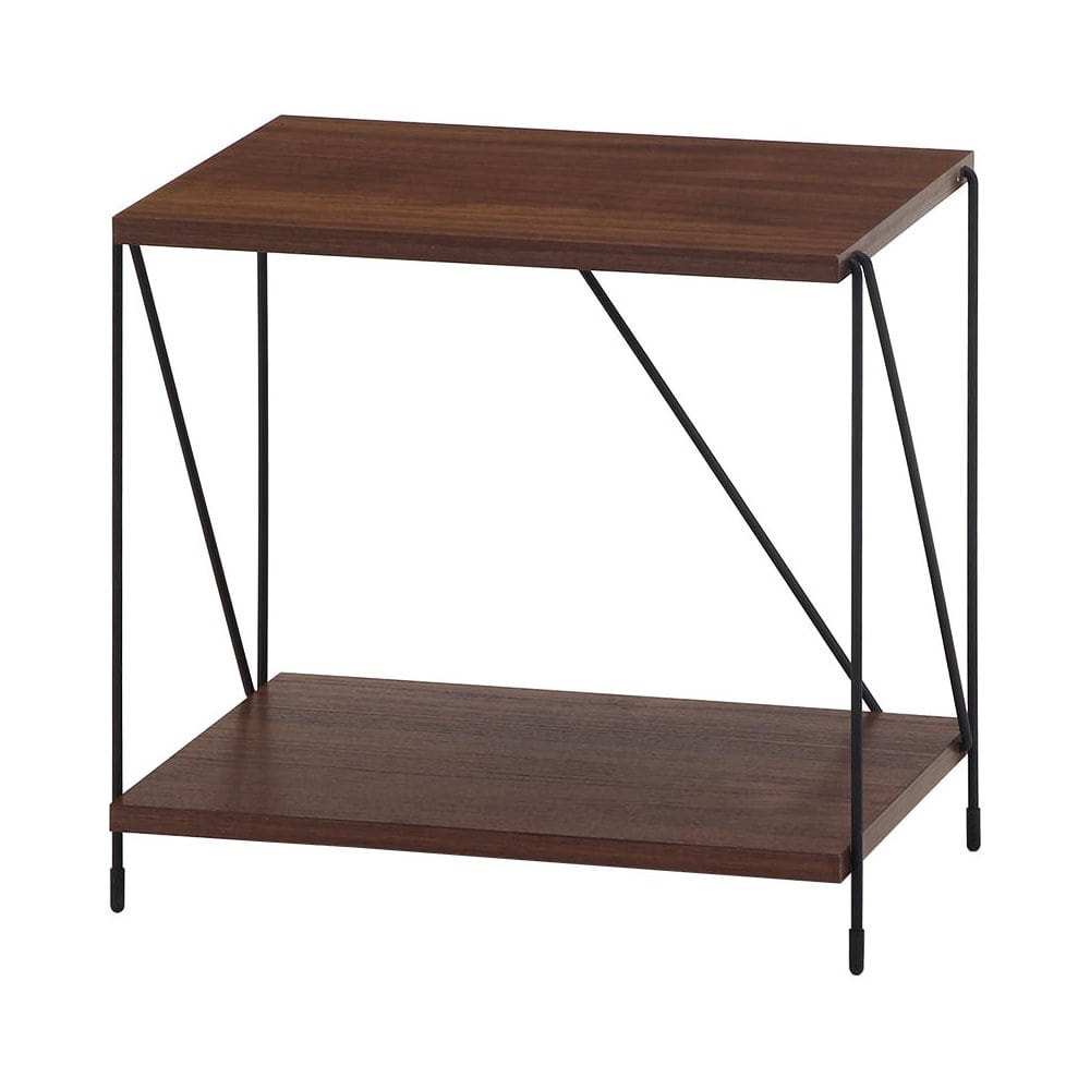 不二貿易　ＥＺＢＯ　工具不要ワイヤーラック２段　４０幅　ミドルブラウン