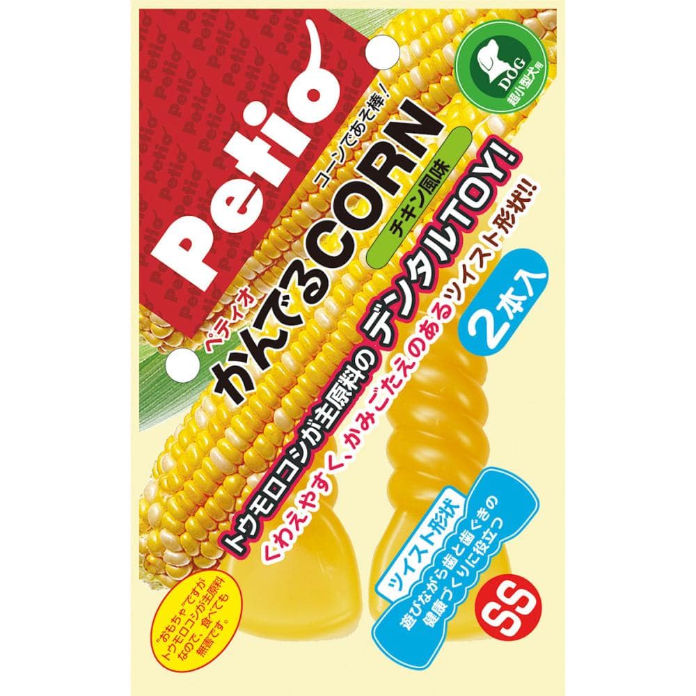 ペティオ　かんでるＣＯＲＮ　ツイスト　チキン風味　ＳＳ　２本入り
