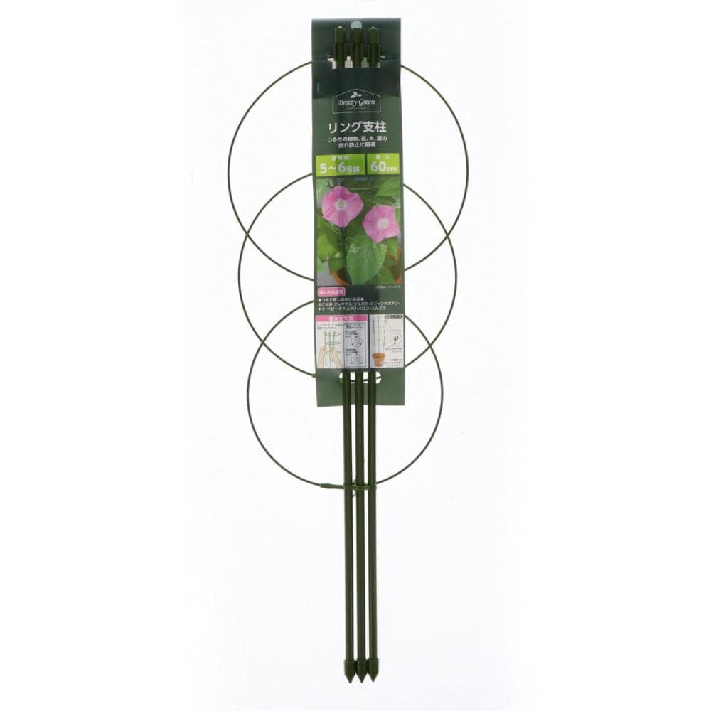 Ｂｒｅｅｚｙ　Ｇｒｅｅｎ　リング支柱　６０ｃｍ