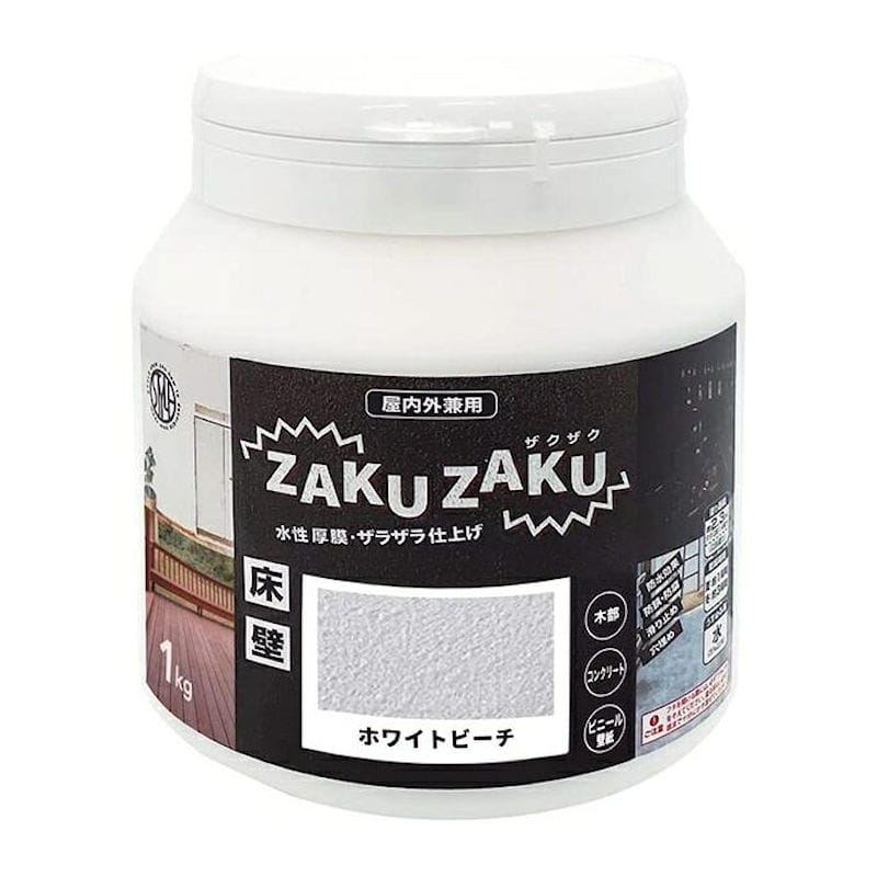 ニッペホームプロダクツ　水性塗料ＺＡＫＵＺＡＫＵ　１ｋｇ　ホワイトビーチ