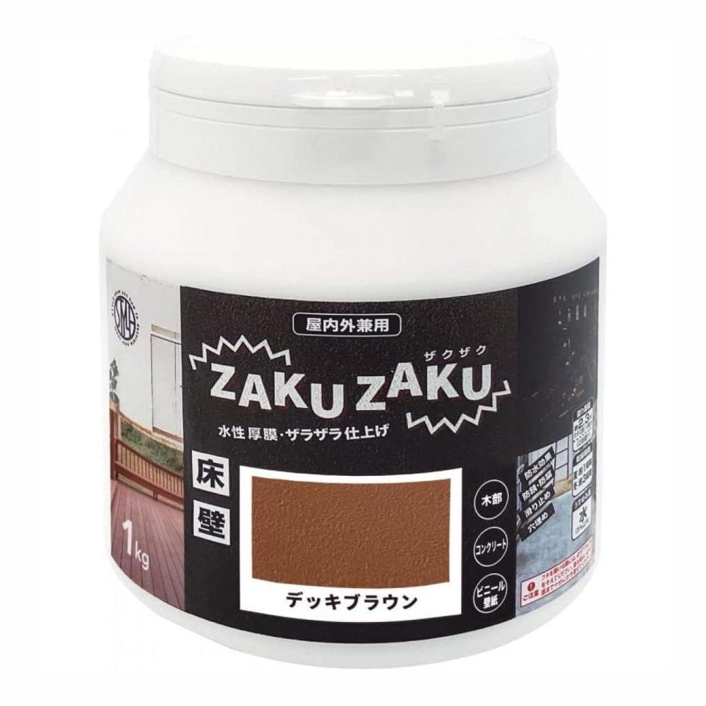 ニッペホームプロダクツ　水性塗料ＺＡＫＵＺＡＫＵ　１ｋｇ　デッキブラウン