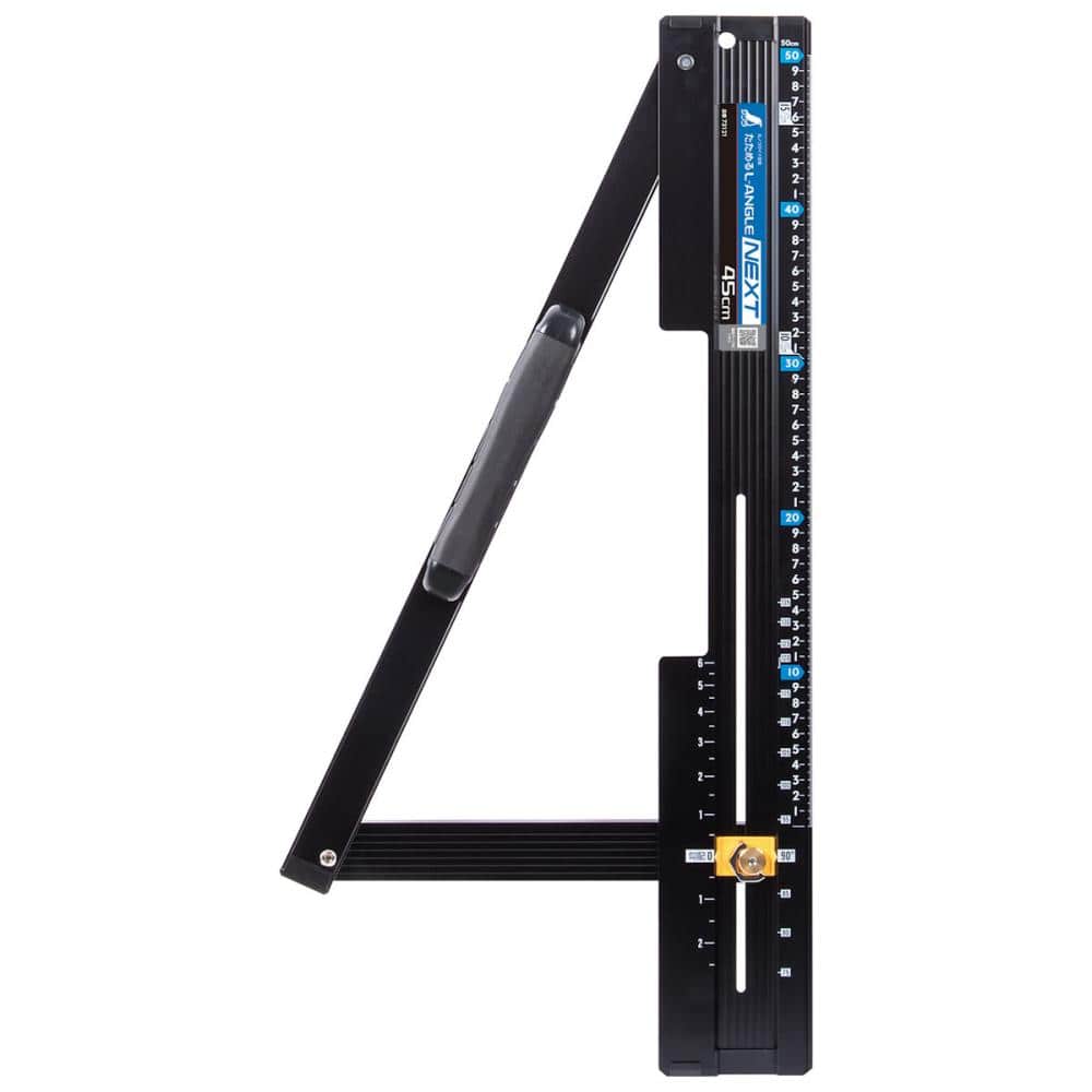 シンワ測定　丸ノコガイド定規　たためるエルアングル　Ｎｅｘｔ　４５ｃｍ　角度切断機能付　７３１２１