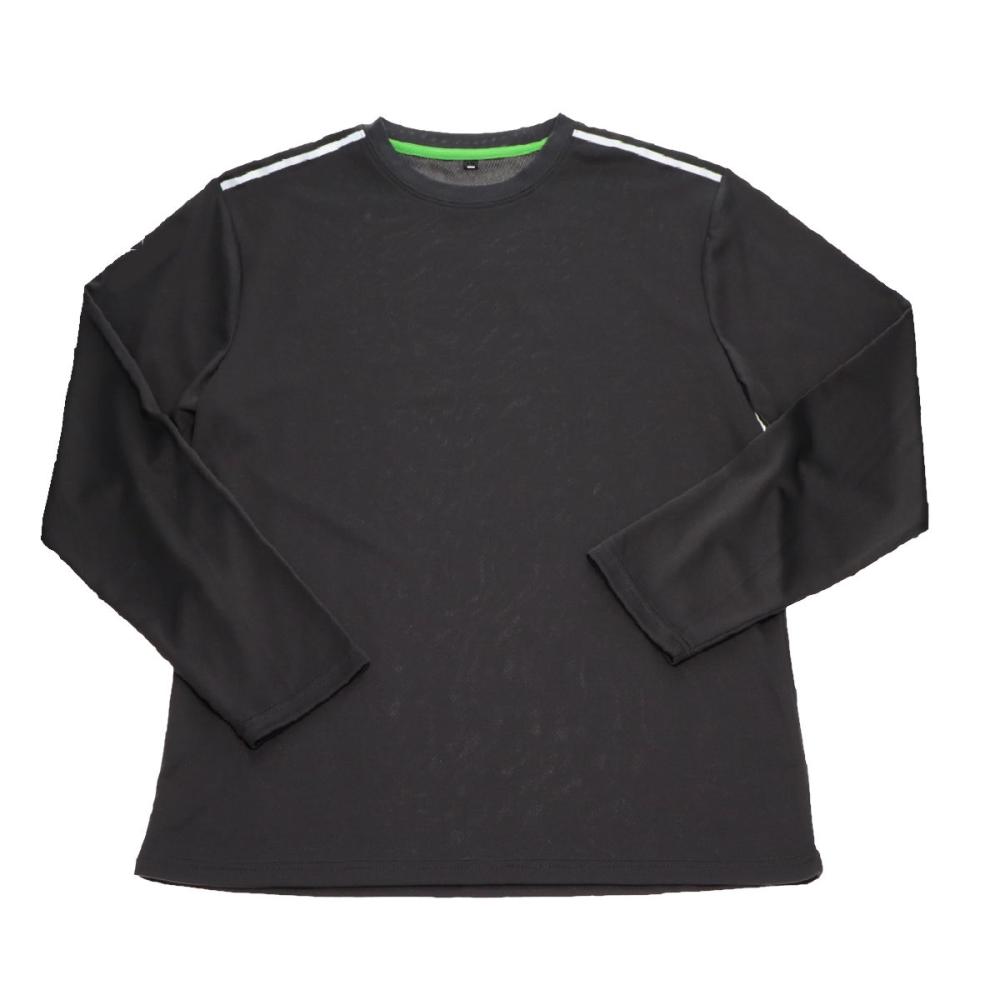 ドライメッシュＴシャツ長袖　チャコール　３Ｌ　Ｋ２３