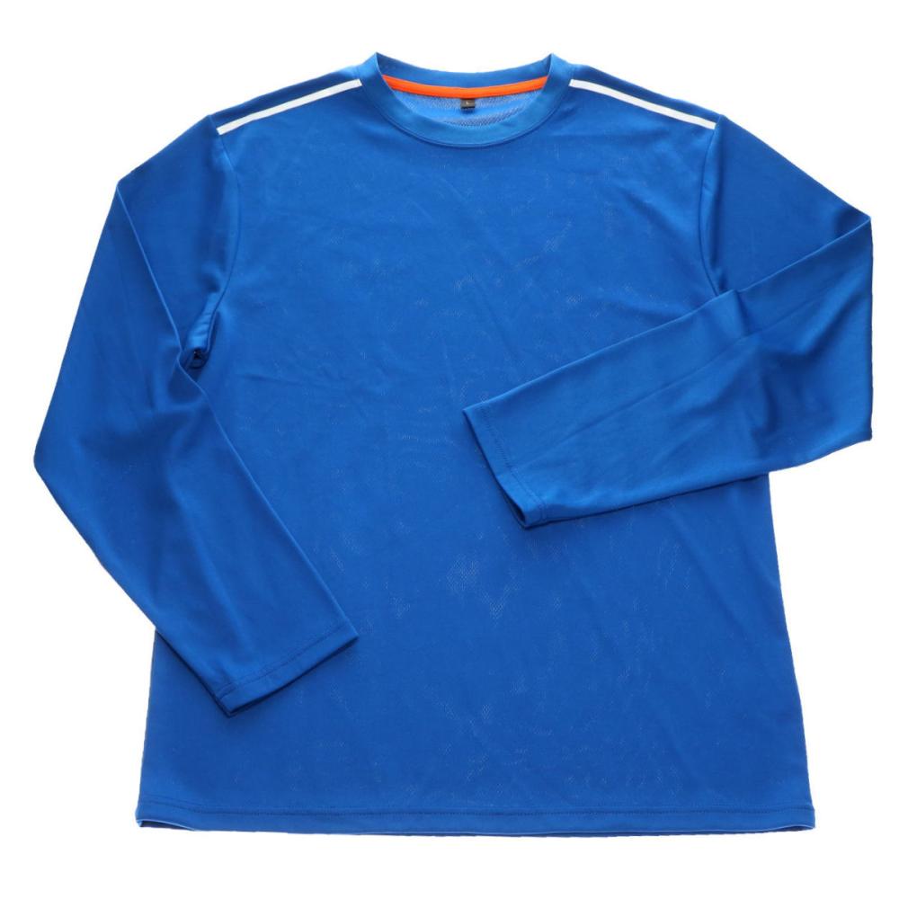 ドライメッシュＴシャツ長袖　ブルー　３Ｌ　Ｋ２３