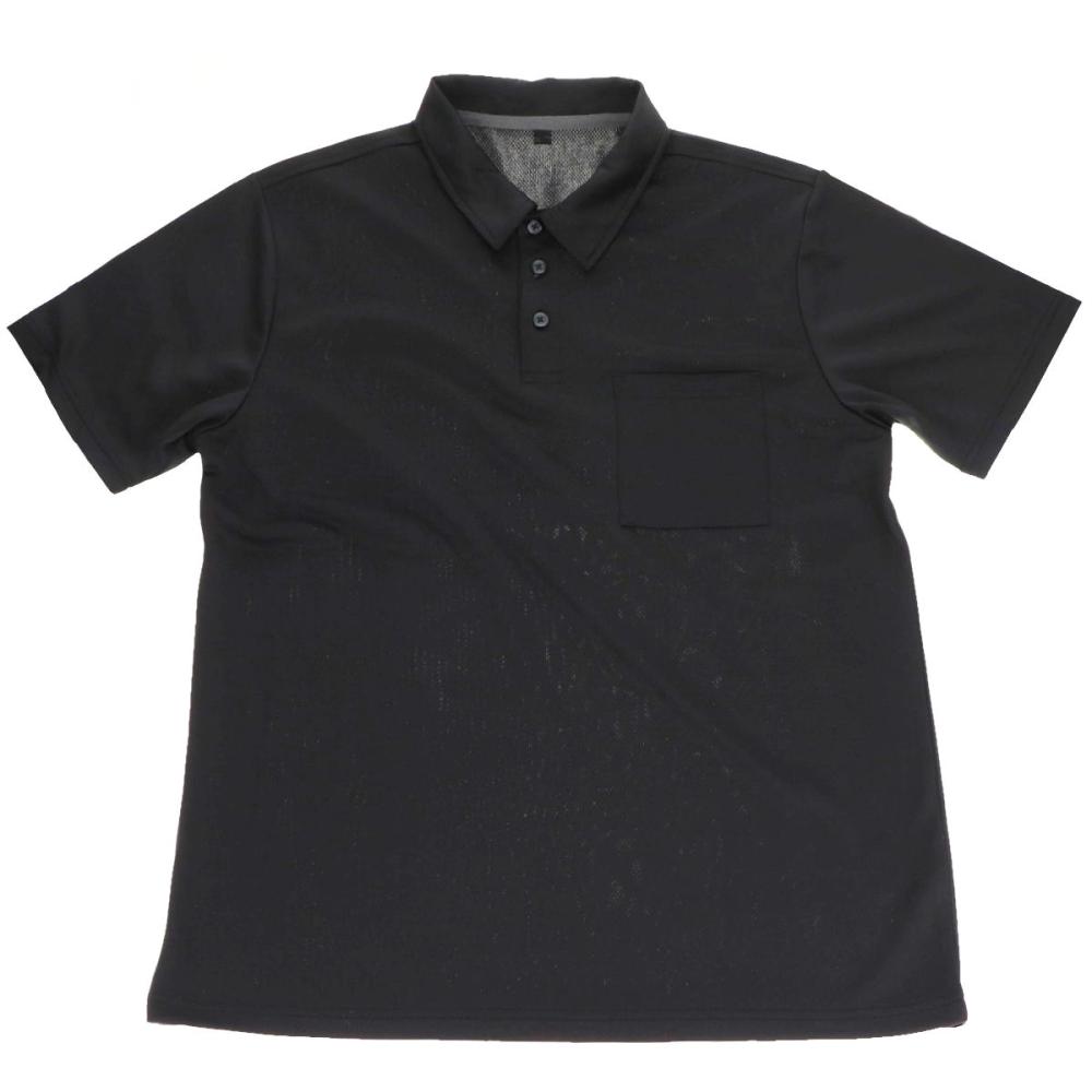 ドライメッシュポロシャツ半袖　ブラック　Ｌ　Ｋ２３