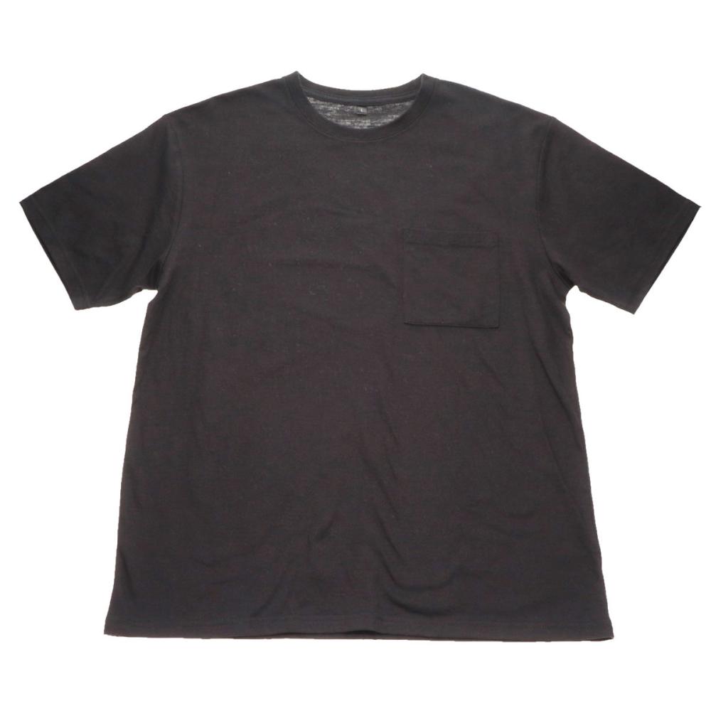 綿混Ｔシャツ　半袖　ブラック　Ｌ　Ｋ２３