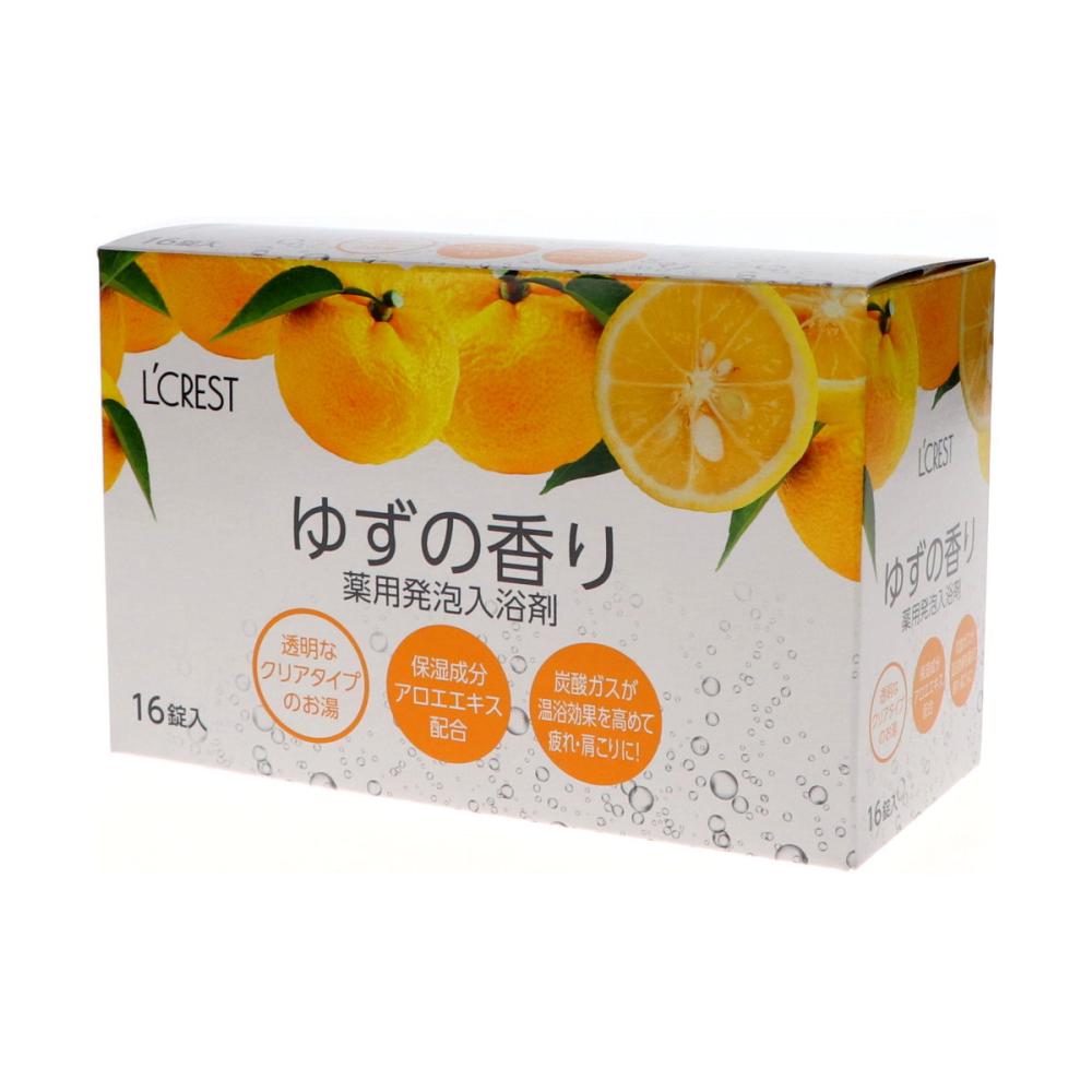 Ｌ’ＣＲＥＳＴ（ルクレスト）　薬用発泡入浴剤　ゆず　１６錠