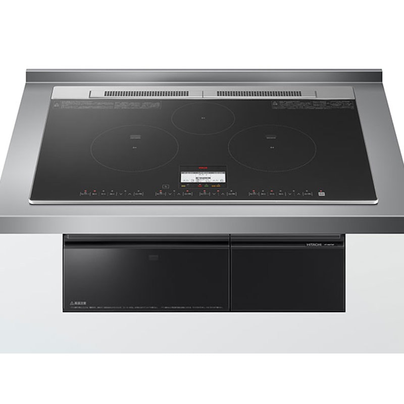 日立　ＩＨクッキングヒーター　鉄・ステンレス対応　トリプルＩＨ　７５ｃｍ幅　ブラックトップ　ＨＴ－Ｎ８ＫＴＷＦ－Ｋ