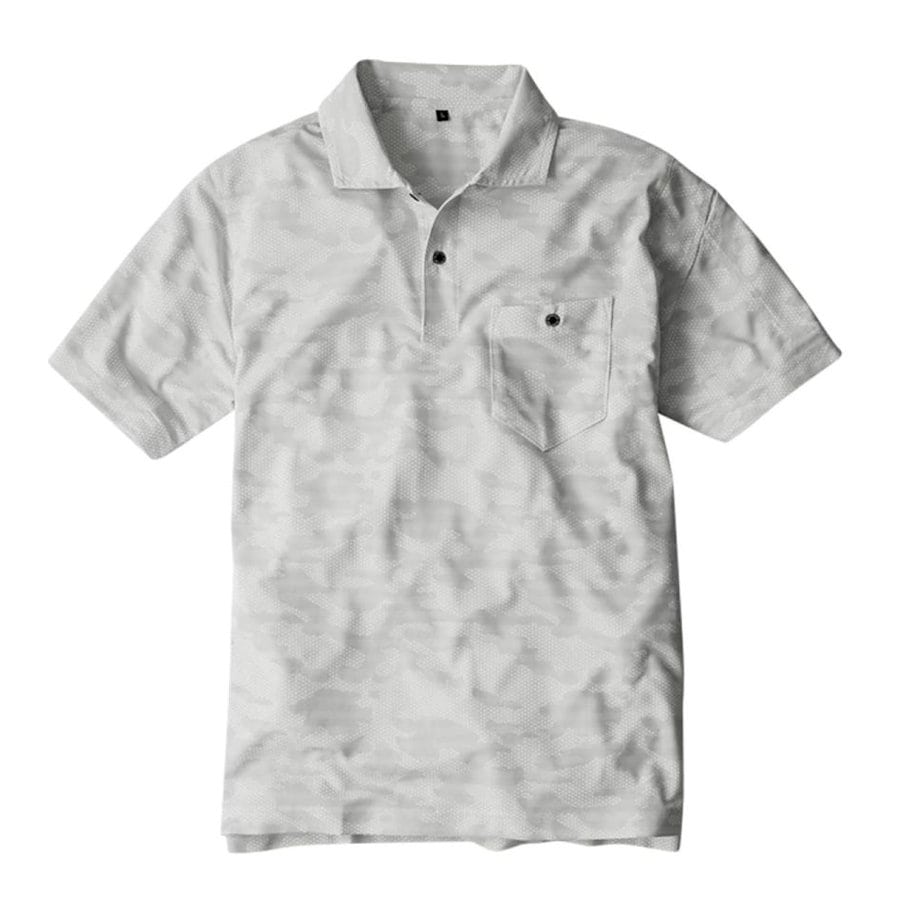 コーコス信岡　ＭＡＸＤＲＹ　エアーＵＶ＋　半ポロシャツ　カモグレー　Ｌ　Ｇ－１６３７