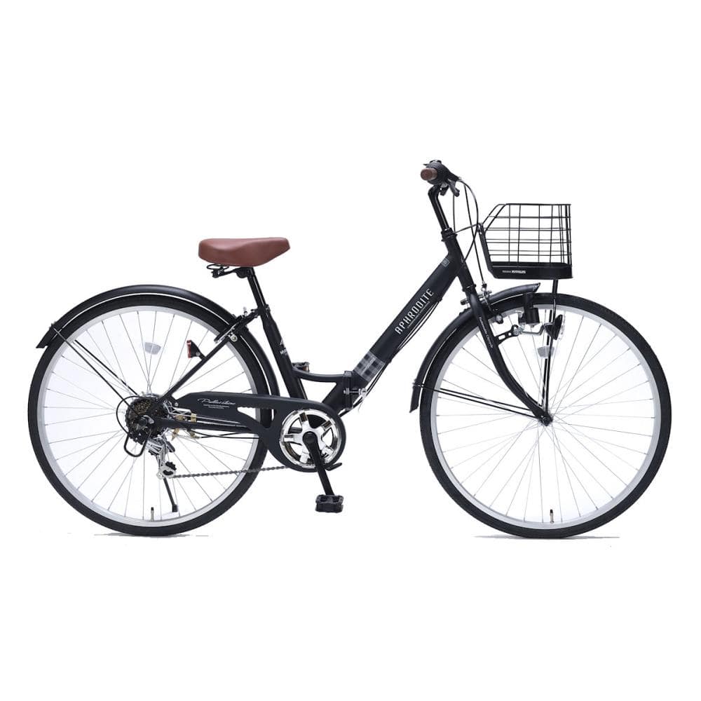 マイパラス　折りたたみシティサイクル　２６インチ・６段ギア　マットブラック　ＭＣ５０７