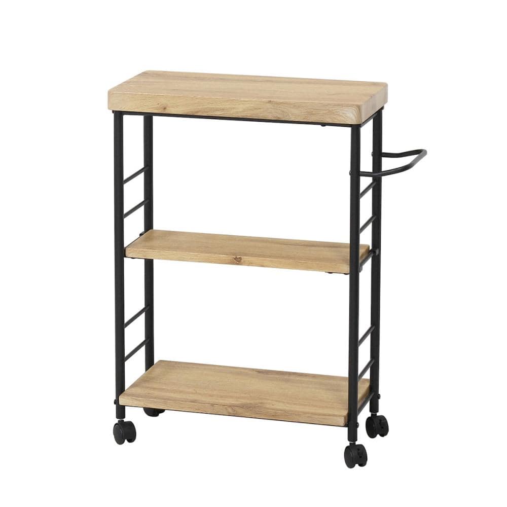 クロシオ　アート３段ワゴン　モダンナチュラル　幅５０×奥行２５×高さ７２ｃｍ　３２６７５